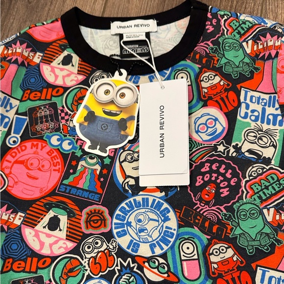 NWT! Minions Despicable Me Urban Revivo Long Sleeve Baby T-Shirt XS - Picture 2 of 4